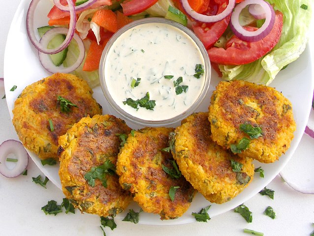 לביבות כרובית, בטטה וקוקוס