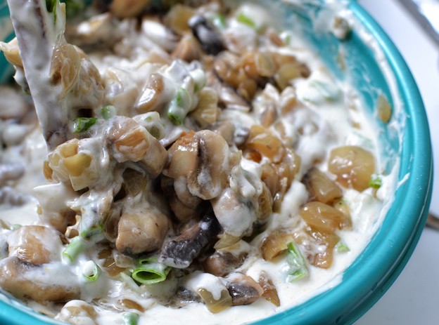 קיש פטריות ובצל