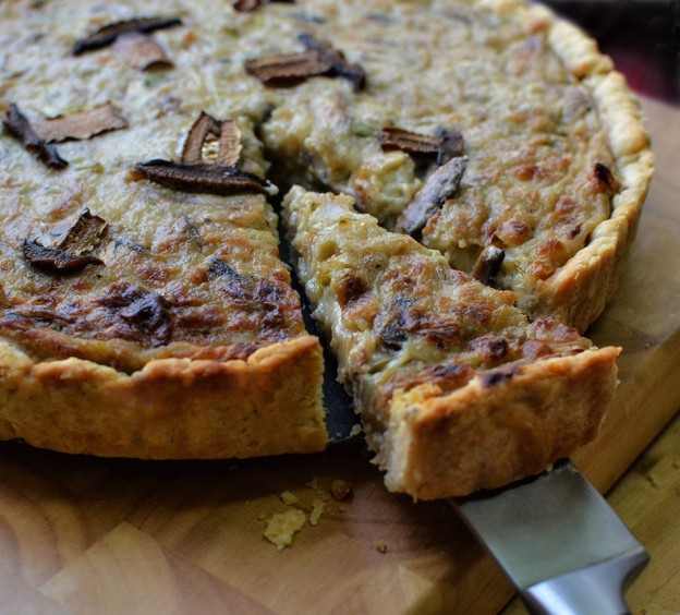 קיש פטריות ובצל