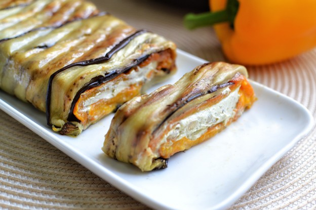 טרין חצילים ופלפלים טבעוני