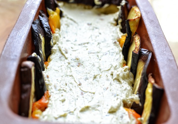 טרין חצילים ופלפלים טבעוני