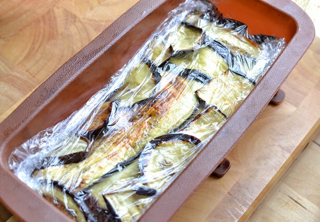 טרין חצילים ופלפלים טבעוני