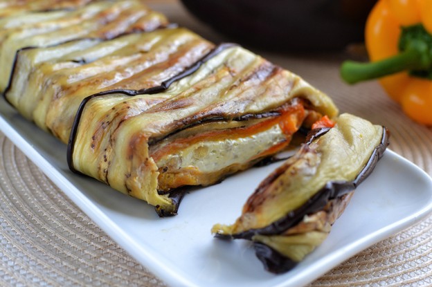 טרין חצילים ופלפלים טבעוני