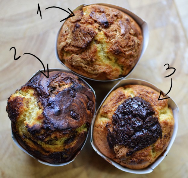 מאפינז וניל וקרמל + שוקולד