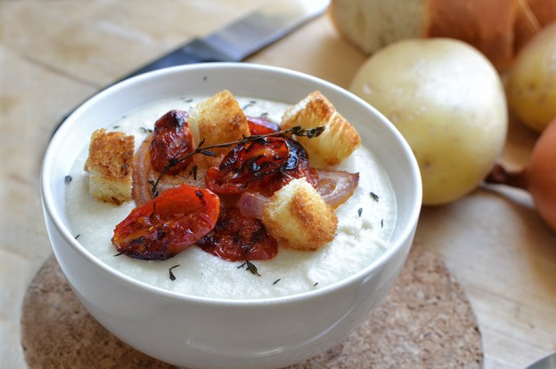 מרק תפוחי אדמה וכרובית